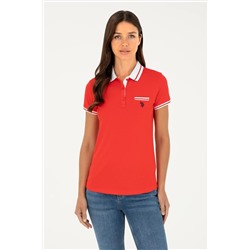 U.S. Polo Assn., Kadın Kırmızı Polo Yaka Tişört 50285842-vr213