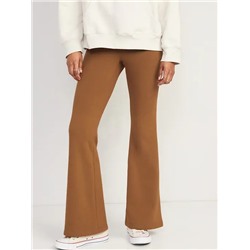 High-Waisted Fleece-Lined Flare Leggings for Women