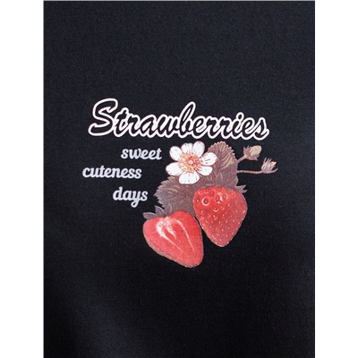 Футболка с принтом свободная эластичная из премиального хлопка