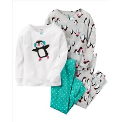 4-Piece Snug Fit Cotton PJs