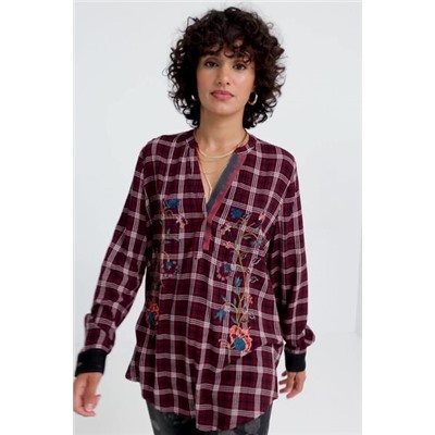 Blusa tartán bordados