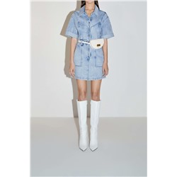 Vestido camisero vaquero Azul claro