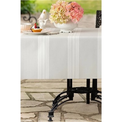 Raymond Pvc Masa Örtüsü - Gri/Beyaz - 140x140 cm