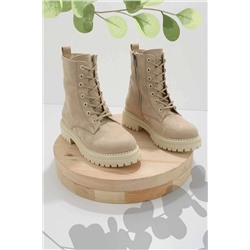 Bambi Bej Süet Kadın Bot & Bootie K02534500102