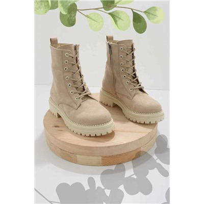 Bambi Bej Süet Kadın Bot & Bootie K02534500102