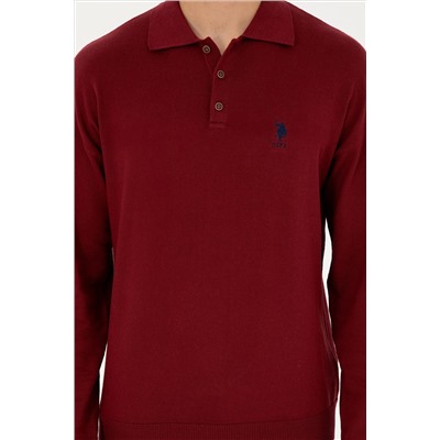 Erkek Bordo Basic Kazak