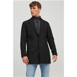 Chaqueta efecto doble prenda Negro