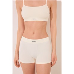 Culotte canalé seamless blanco