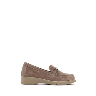Derimod Kadın Süet Deri Tokalı Comfort Casual Loafer 23WFD151410