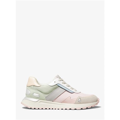 MICHAEL MICHAEL KORS Monroe Canvas and Suede Trainer