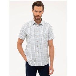 Yeşil Regular Fit Kısa Kollu Gömlek