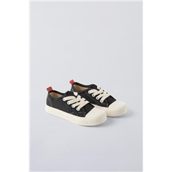 FRAYED COTTON TRAINERS