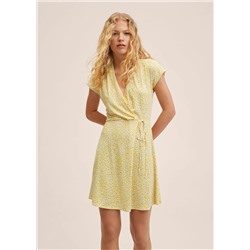 Vestido cruzado estampado -  Mujer | MANGO OUTLET España