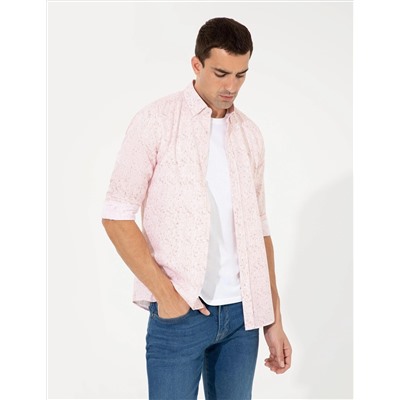 Kiremit Slim Fit Uzun Kollu Gömlek