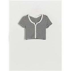 Crop Top mit hohem Baumwollanteil
