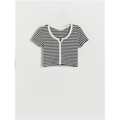 Crop Top mit hohem Baumwollanteil
