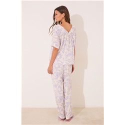 Pijama largo estampado viscosa