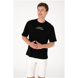 Erkek Comfort Fit Bisiklet Yaka Siyah Tişört