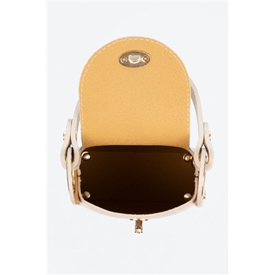 Bolso de piel Beige y dorado - Firenze Artegiani