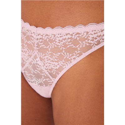 Tanga encaje rosa