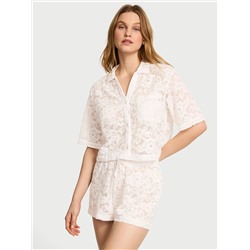 Luxe Soft Lace Cropped Short Pajama Set
