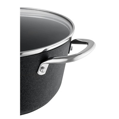 Noir Titanium Derin Tencere - Siyah - 24 cm