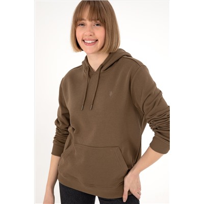 Erkek Haki Basic Sweatshirt