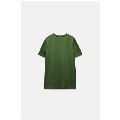 COTTON T-SHIRT WITH ENZYME FINISH