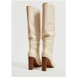Bota piel caña alta -  Mujer | MANGO OUTLET Melilla