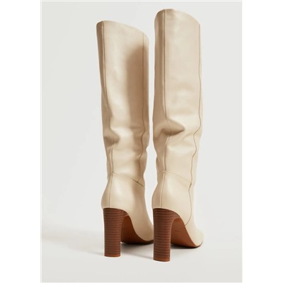 Bota piel caña alta -  Mujer | MANGO OUTLET Melilla