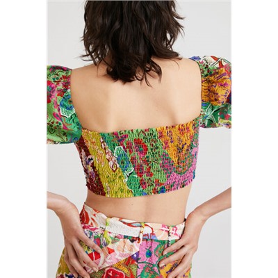 Blusa cropped M. Christian Lacroix