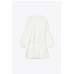 MINI DRESS WITH HEMSTITCH DETAIL
