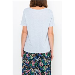 Camiseta de lino Azul pastel