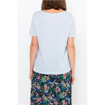 Camiseta de lino Azul pastel