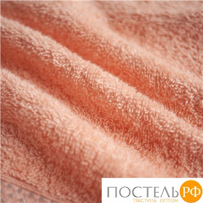 (13-1021) Набор из 2 полотенец Eleganta (Petek Crystal) 70х130 см Махра 390 г/м2, 13-1021 Светло-Розовый (Персиковый на бирке)