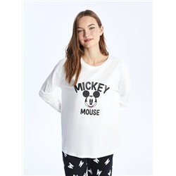 LC Waikiki Bisiklet Yaka Mickey Mouse Baskılı Uzun Kollu Kadın Pijama Takımı, LCW DREAM                                            
                                            Bisiklet Yaka Mickey Mouse Baskılı Uzun Kollu Kadın Pijama Takımı