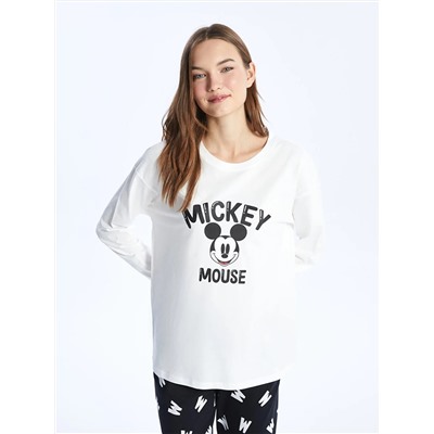 LC Waikiki Bisiklet Yaka Mickey Mouse Baskılı Uzun Kollu Kadın Pijama Takımı, LCW DREAM                                            
                                            Bisiklet Yaka Mickey Mouse Baskılı Uzun Kollu Kadın Pijama Takımı