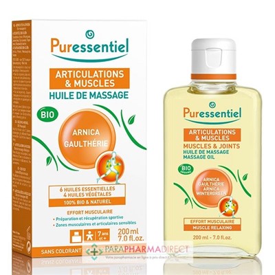 Puressentiel Articulations & Muscles Huile de Massage BIO 200 ml