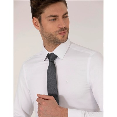Beyaz Slim Fit Uzun Kollu Gömlek