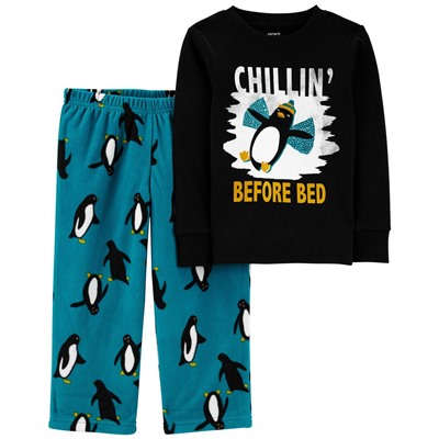 2-Piece Plane Cotton & Fleece PJs