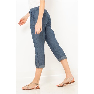 Pantalón pirata Azul marino y blanco