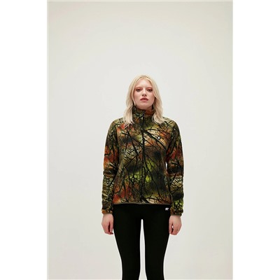 Bad Bear Equinox Full-zip Haki Yeşil Fermuarlı Desenli Kadın Polar Sweatshirt 21.04.21.001-C70