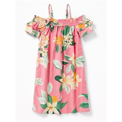 Off-the-Shoulder Swing Dress for Girls