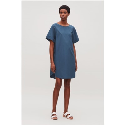 ¾-SLEEVED A-LINE DRESS