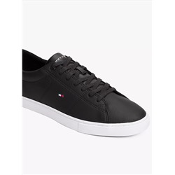 Low Cut Logo Leather Mix Sneaker