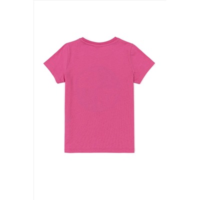 Erkek Çocuk Pembe Bisiklet Yaka Tişört