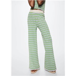 Pantalón punto acampanado -  Mujer | MANGO OUTLET Melilla