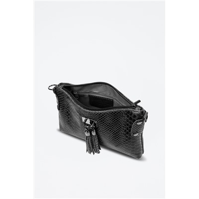 Bandolera de piel Savina Negro