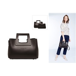Bolso de piel y neceser Jini Negro