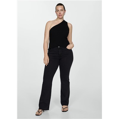 Jeans flare tiro medio